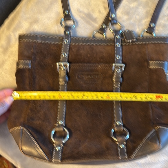 Brown Suede Coach Purse - Picture 4 of 7